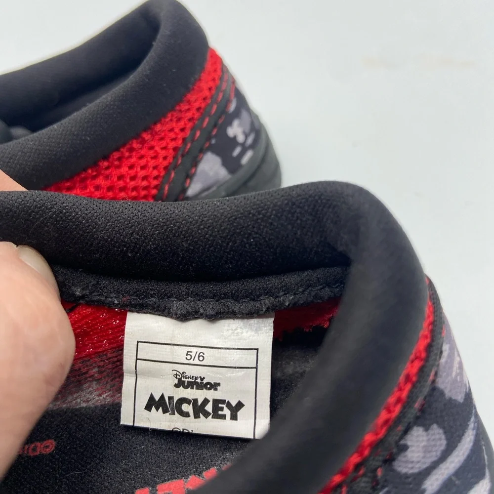 Disney Black and Red Water Shoes with Mickey Mouse Design